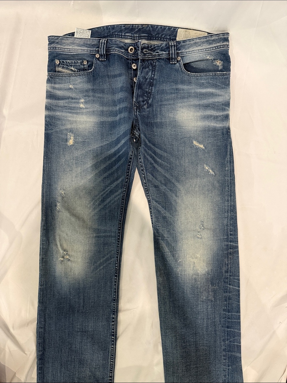 Diesel Safado regular slim fit  Men's Skinny Jeans -Washed Indigo with Fading 34
